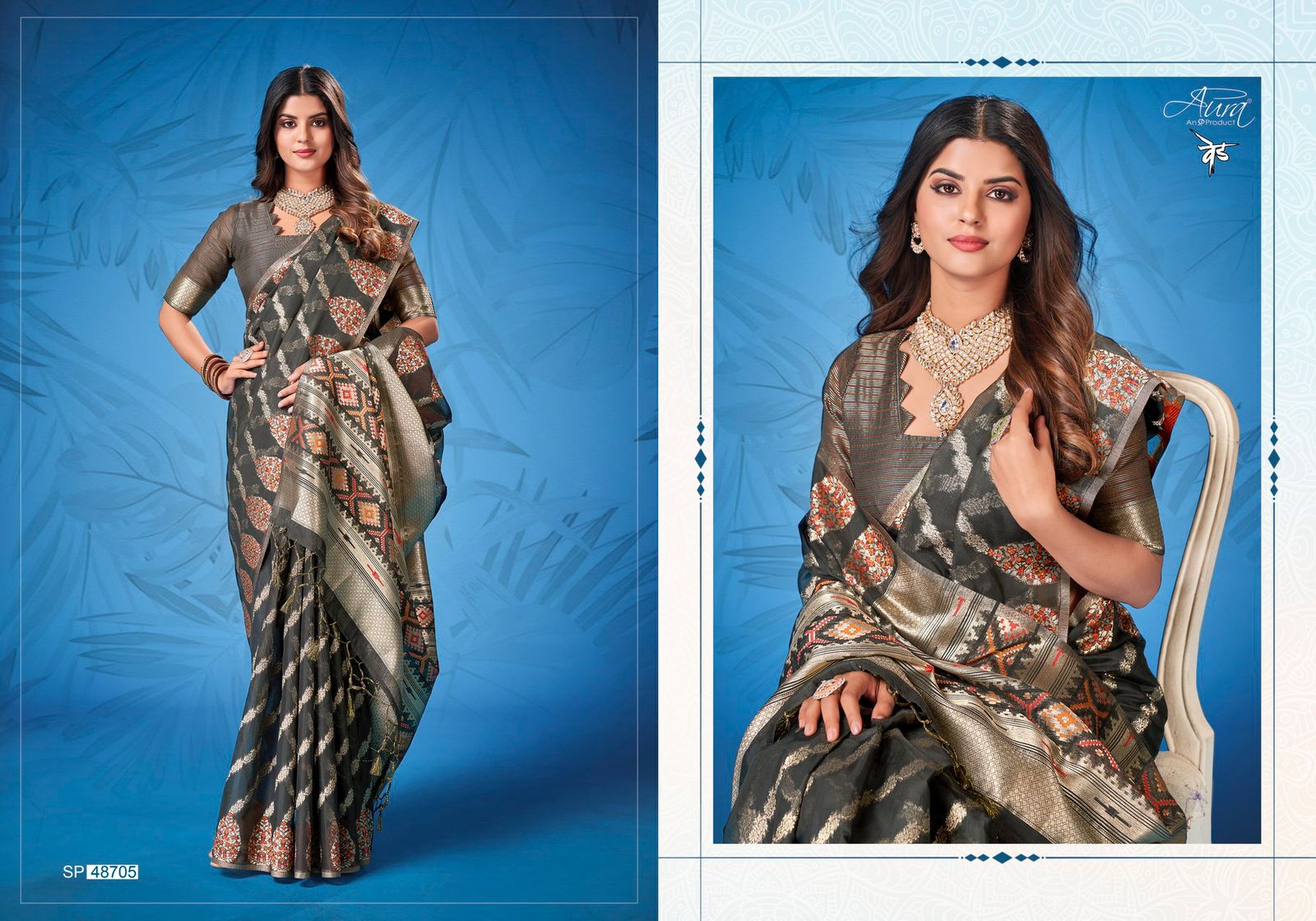 Buy Cotton Printed Ved Aura Sarees Catalog Manufacturer Whol